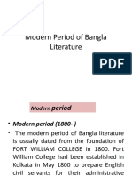 Modern Period of Bangla Literature