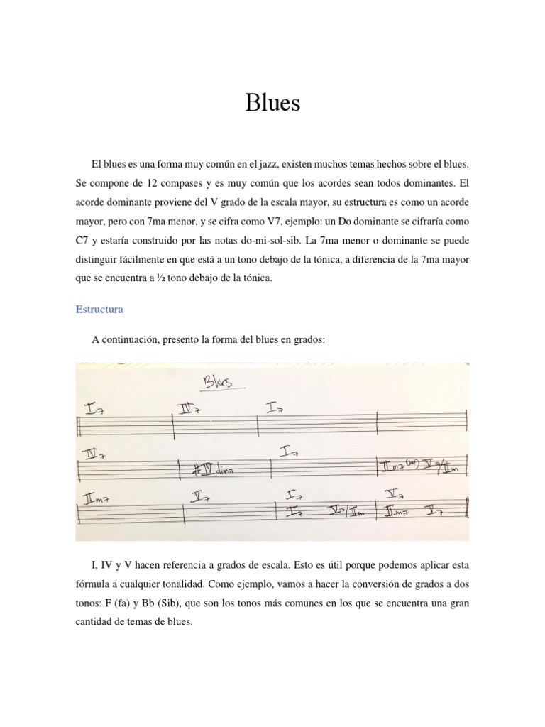 Jazz Blues Pdf Acorde Música Escala Música