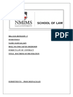 Bba-Llb (Hons) /Div-F Semester-Ii Name: Samyak Jain ROLL NO: F036 SAP ID: 81022019430 Subject-Law of Contract Title: Doctrine of Frustration