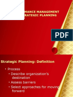 Performance Management and Strategic Planning