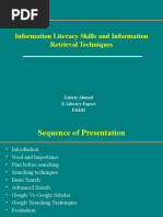 Zaheer Ahmad, Presentation Information Literacy Skills