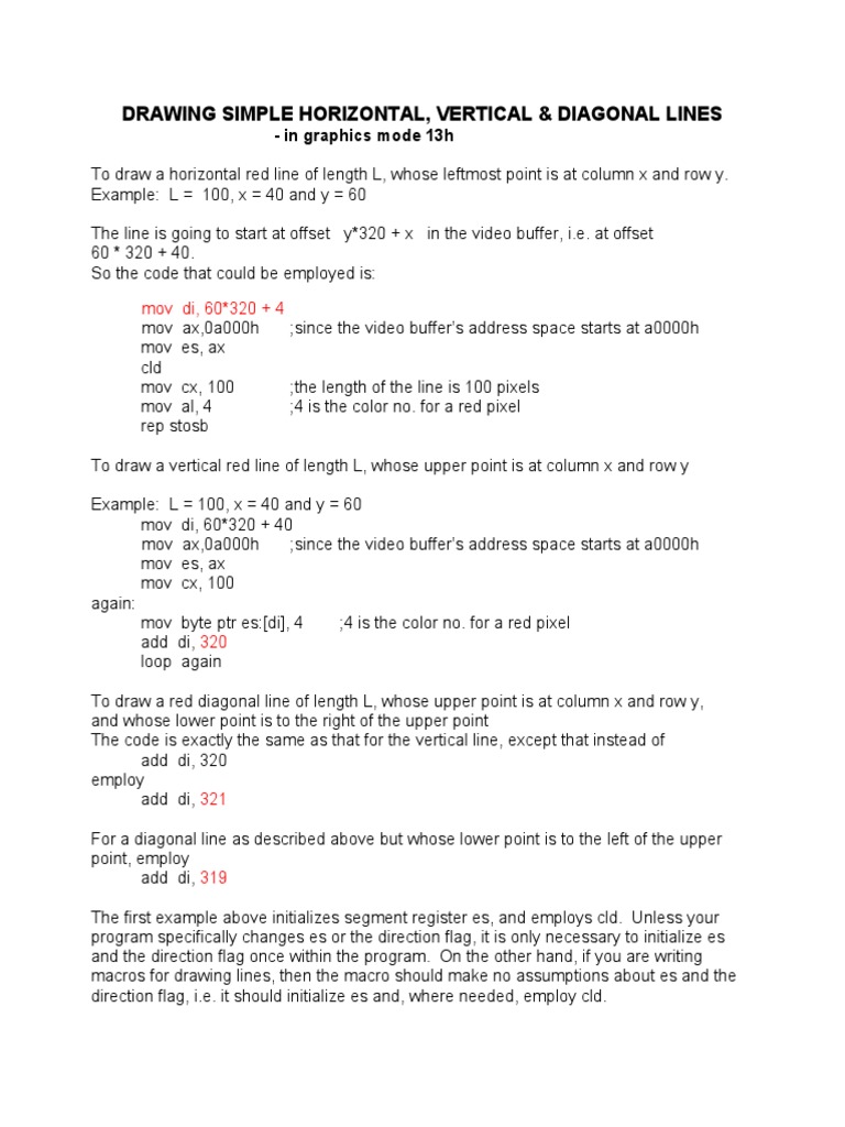 Drawing Simple Horizontal, Vertical & Diagonal Lines: Mov Di, 60 320 ...