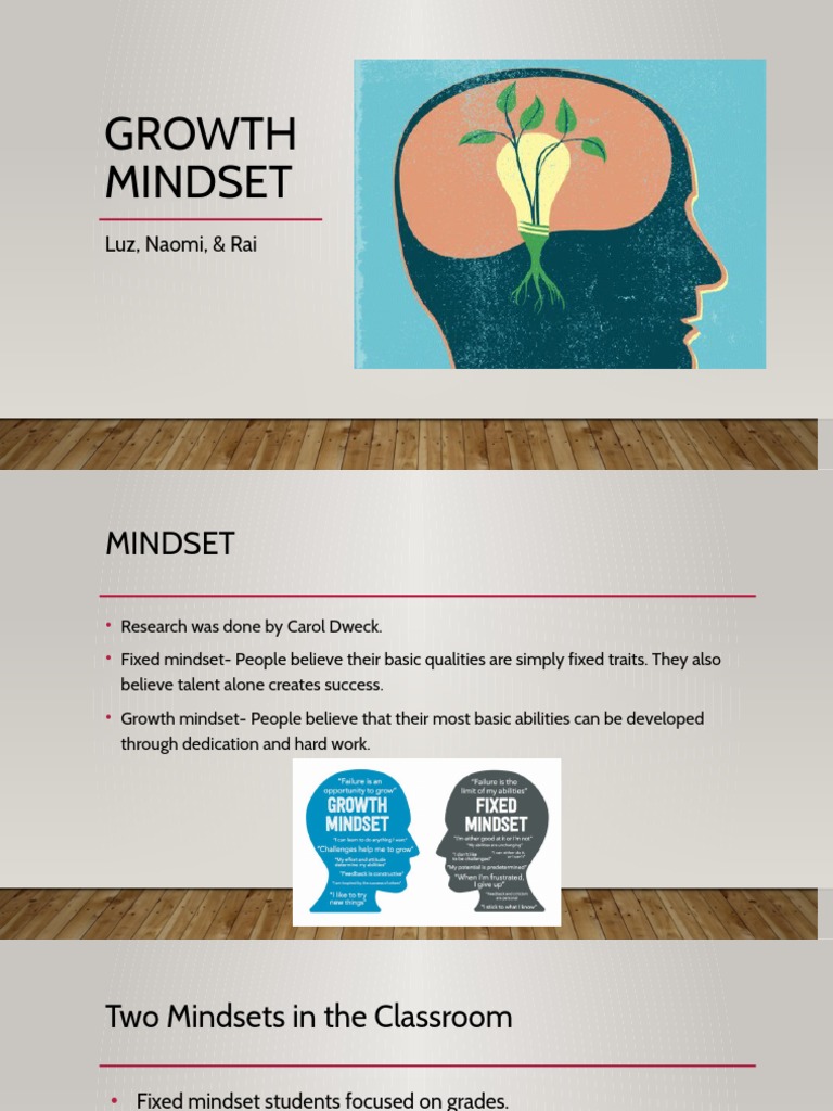 Promoting Growth Mindset: A Student Presentation on Carol Dweck's ...