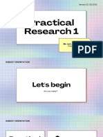Practical Research 1 - Subject Orientation