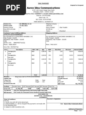 AI-106 City Light Invoice