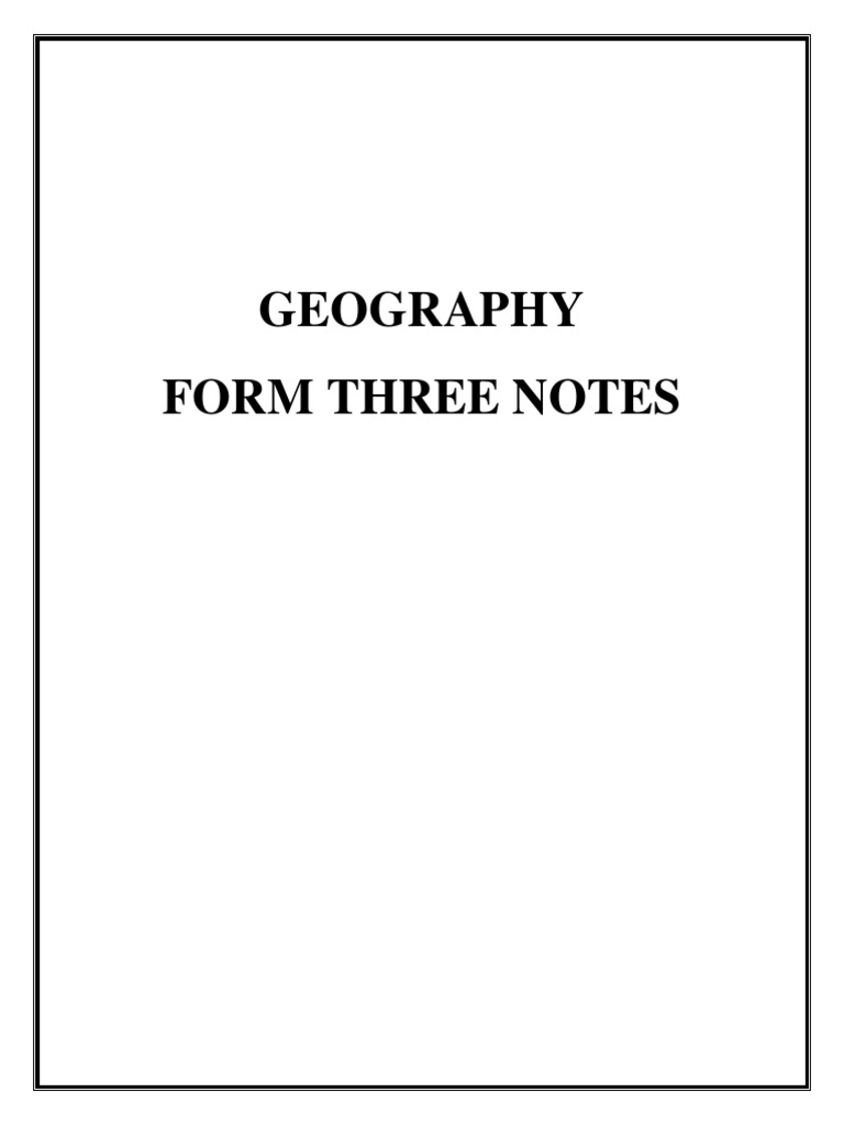 Geography Necta Form Three PDF Rock (Geology) Igneous Rock