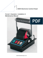 6505 Electronic Control Head: Owner's Operation, Installation & Maintenance Manual