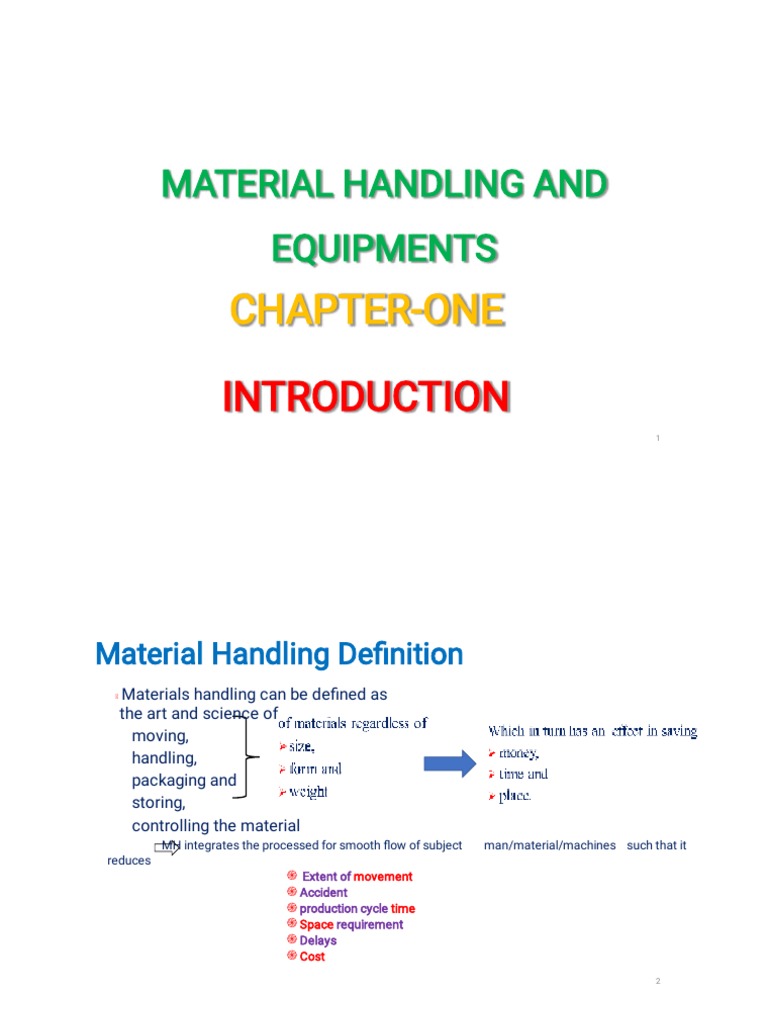 Material Handling Systems Overview | PDF | Pallet | Supply Chain Management