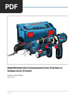 Digital Marketing Plan: Increasing Bosch Power Tools Sales On