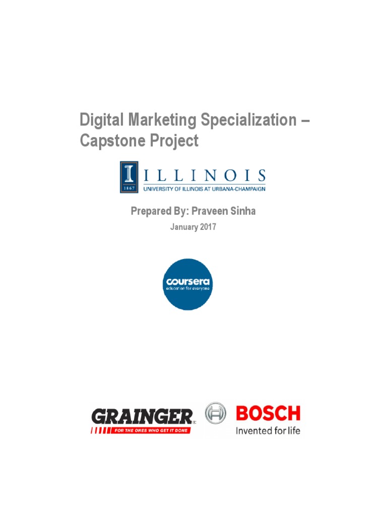 Digital Marketing Specialization Capstone Project Prepared By