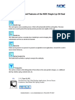 Technical Data and Features of The NOK Single Lip Oil Seal: Double Cage