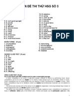 Đáp Án Đề Thi Thử Hsg Số 3: Open Cloze Test (15 Pts)