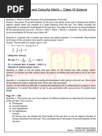 Human Eye and Colourful World –  Class 10 Science