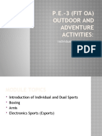 P.E.-3 (FIT OA) Outdoor and Adventure Activities:: Individual and Dual Sports