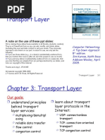 Transport Layer: A Note On The Use of These PPT Slides