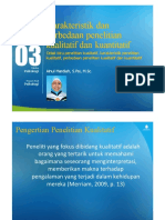 Karakteristik Dan Perbedaan Penelitian Kualitatif Dan Kuantitatif