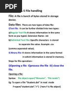 Cs ch5 File Handelling