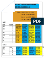 DR G L Dutta Dav Public School, T.Nagar Online Time Table 2021-22