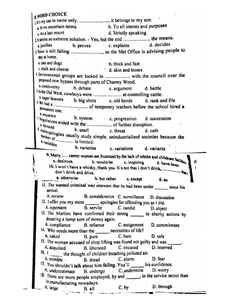 Word Choice | PDF