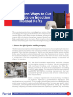 Seven Ways To Cut Costs On Injection Molded Parts: 1. Choose The Right Injection Molding Company