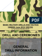 Basic Military Drills and Tactics 100800H June 2018 10Rcdg: by TSG Gerardo R Bumiltac (Inf) Pa