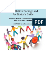 Consultation Package and Facilitator's Guide: Reviewing The Draft General Comment No. 4 Right To Inclusive Education