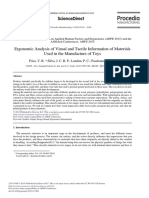 Sciencedirect: Ergonomic Analysis of Visual and Tactile Information of Materials Used in The Manufacture of Toys