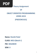 MG20039 Theory Assignment