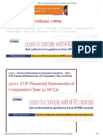 Financial Statements MCQs Class 12