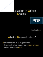 Nominalisation in Writing