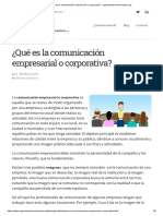 ¿Qué Es La Comunicación Empresarial o Corporativa