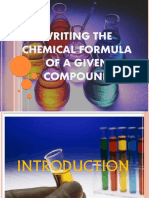 WRITING THE CHEMICAL FORMULA OF A GIVEN COMPOUND