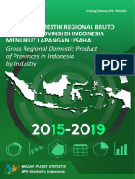 Produk Domestik Regional Bruto Provinsi-Provinsi Di Indonesia Menurut Lapangan Usaha 2015-2019