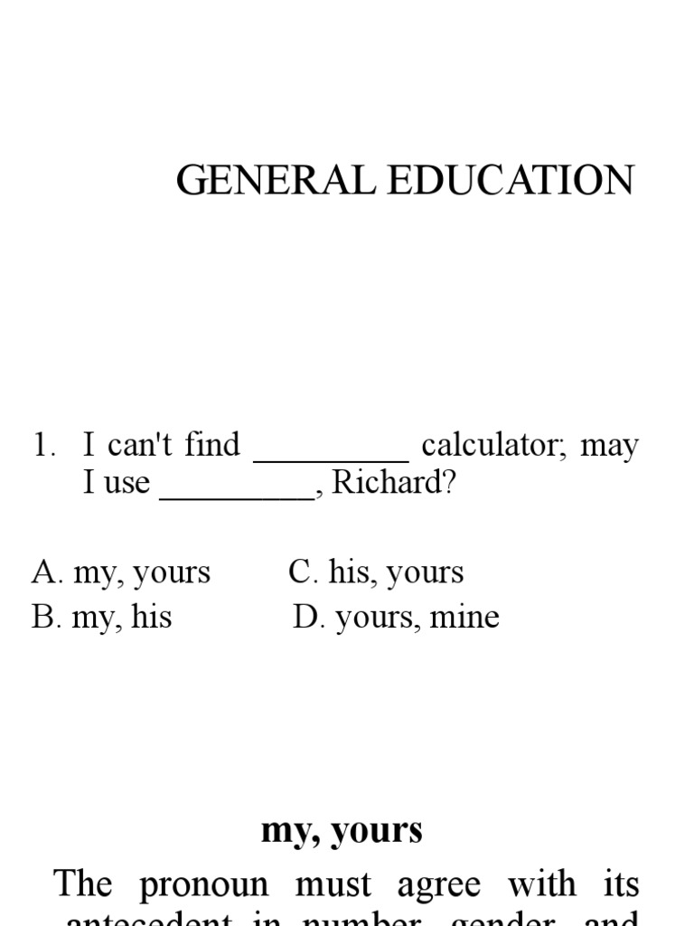 General Education Language Concepts | PDF | Mean | Reproduction