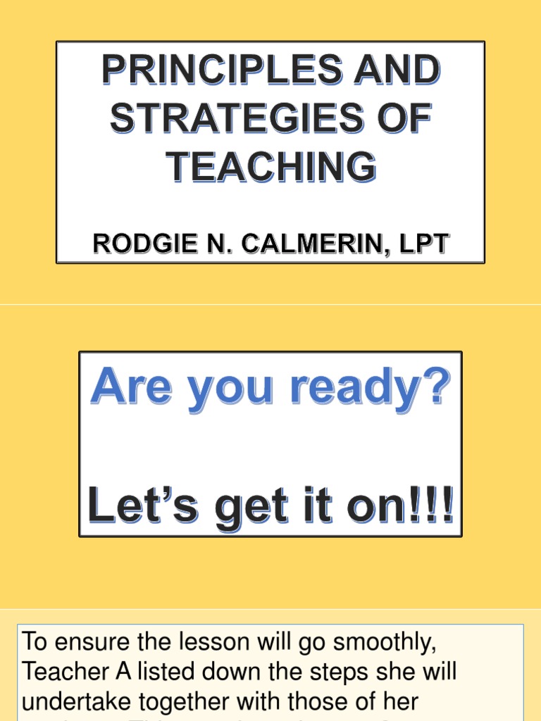 Principles Of Teaching Pdf Learning Motivational