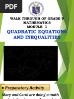 1.2 Quadratic Equations - Solves Equations Transformable To Quadratic Equations (Including Ratioal Algebraic Equations)