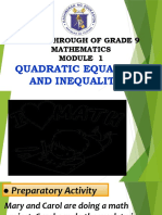 1.2 Quadratic Equations - Solves Equations Transformable To Quadratic Equations (Including Ratioal Algebraic Equations)