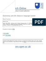 Open Research Online: Autonomy and The Distance Language Learner