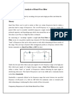 Analysis of Band Pass Filter: Objective