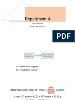 Experiment 4: Stoichiometry (Moles and Masses)