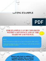 Giving Example