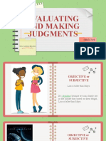 Evaluating and Making Judgments