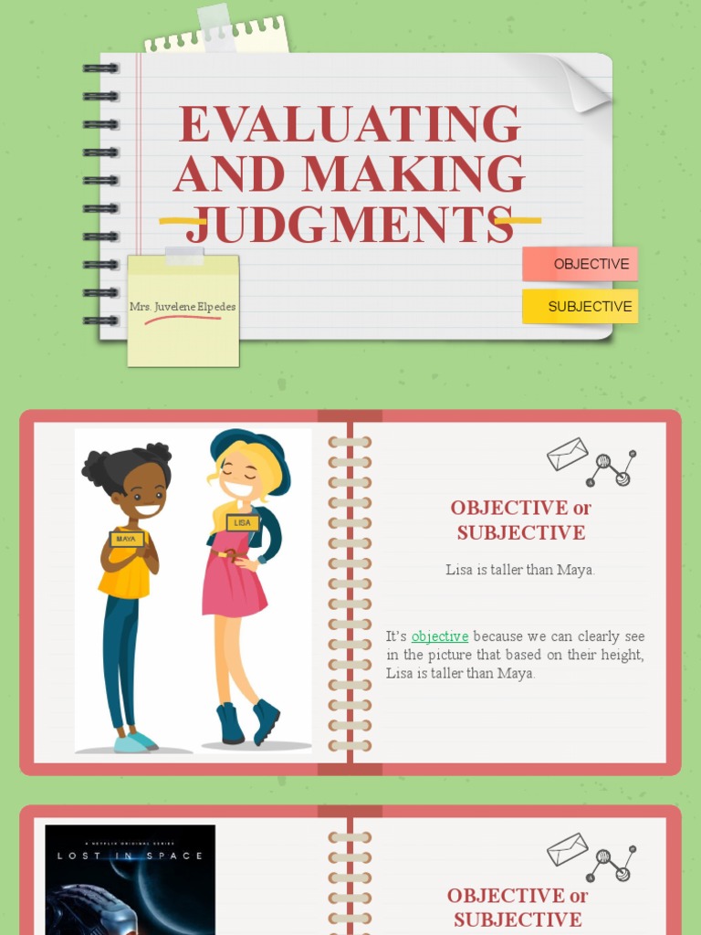 Evaluating and Making Judgments in Grade 10 | PDF | Subjectivity ...