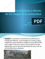 Causas, Características y Efectos de Los Riesgos en La Comunidad