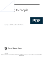Listening To People: by Ralph G. Nichols and Leonard A. Stevens