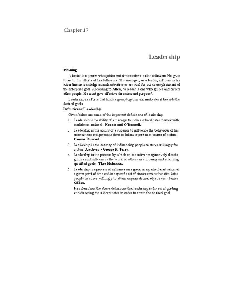 Understanding Leadership Characteristics | PDF | Leadership | Motivation