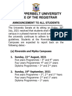 The Copperbelt University: Office of The Registrar