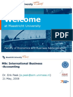 Maastricht University MSc International Business Accounting Program Overview