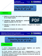 Razões Trigonométricas Dos Ângulos de 30º, 45º e 60º