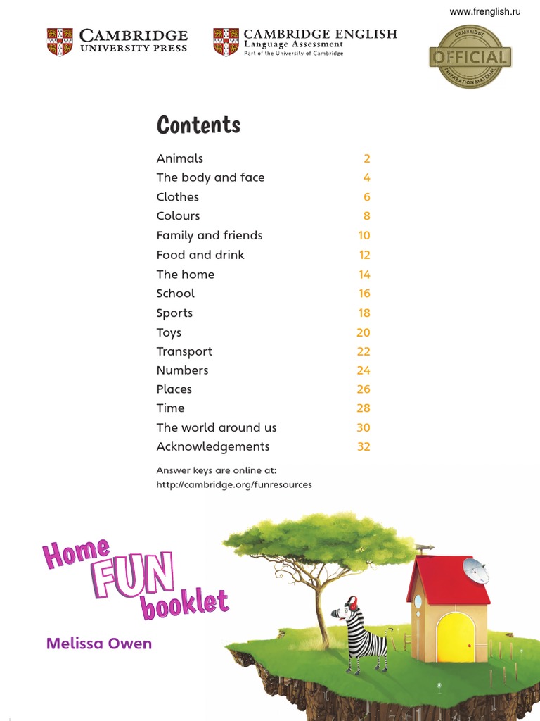 Home Fun Booklet 2 Keys PDF Grandparent